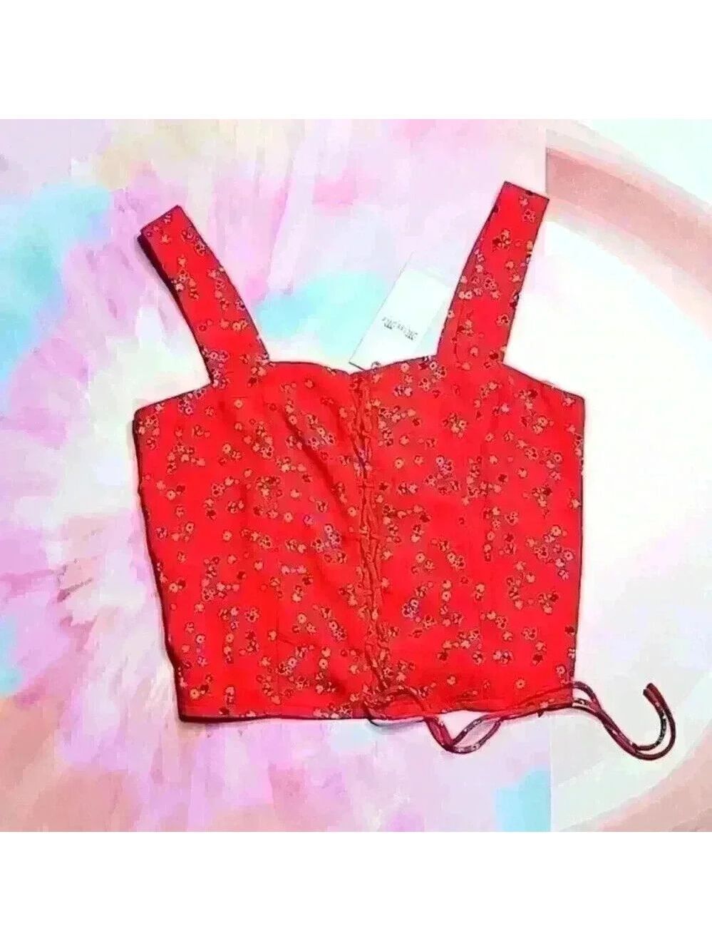 Miss Me Cropped Floral Top - Picture 2 of 5